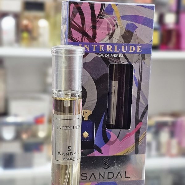 عطر جیبی مردانه صندل مدل اینترلود حجم 25 میلی لیتر
